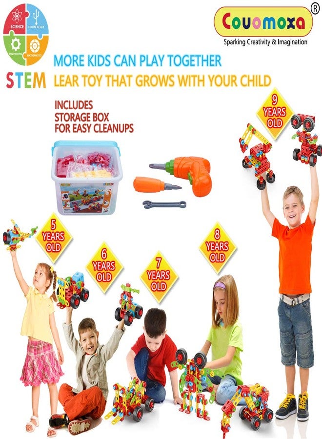 COUOMOXA 404 Pcs Building Toys STEM for Kids: 62 DIY Demo Models Construction Creative Set - Educational Toy for 5 6 7 8 9 10+ Years Old Kids Home School - Birthday Gift for Boys Girls - Image 5